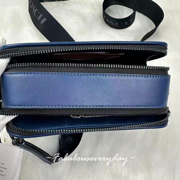 Coach Men's Wyatt Crossbody Bag In Denim/Gunmetal/Denim/Deep Blue CBG14 NWT - Picture 5 of 9